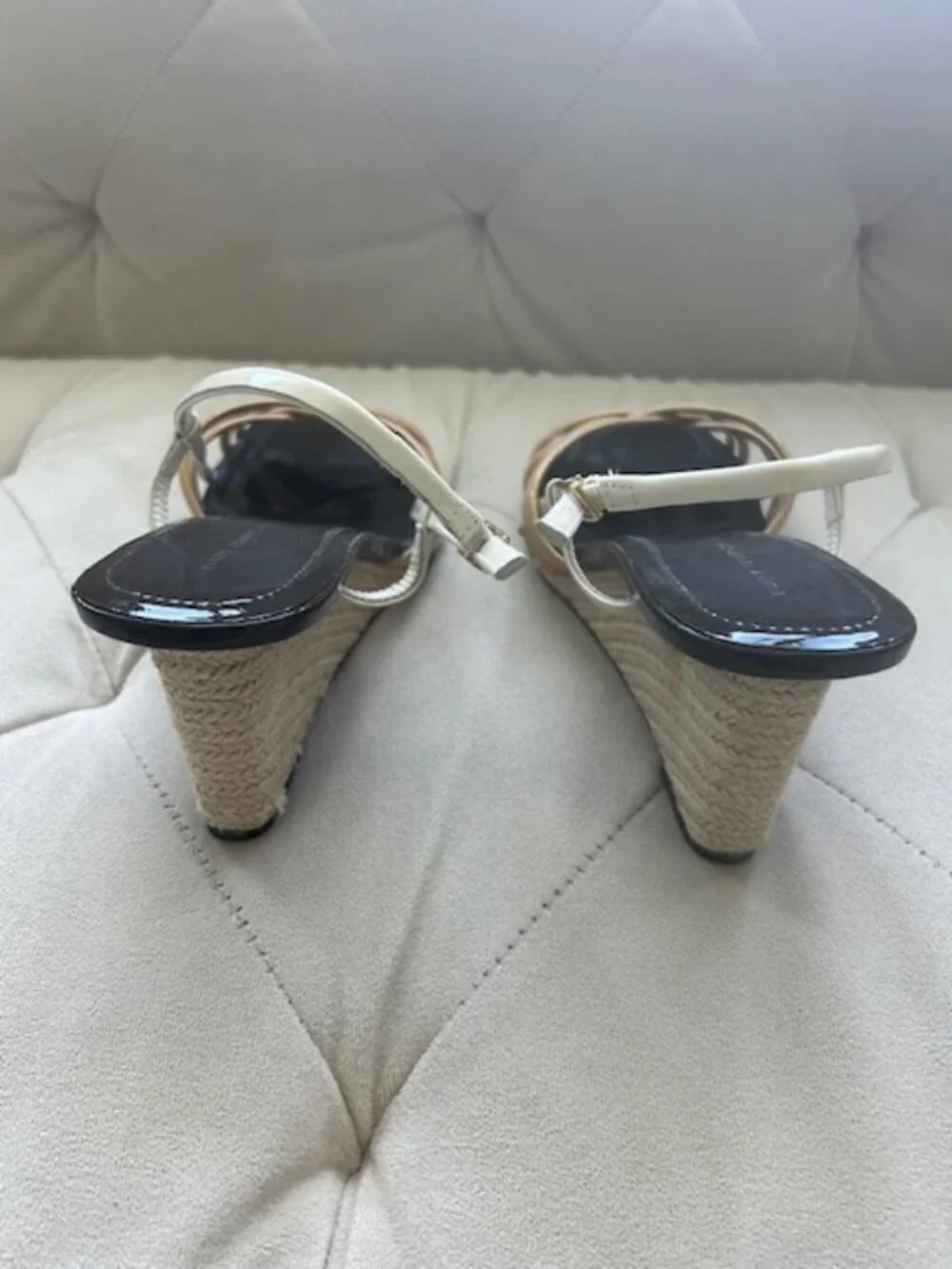 Tory Burch Multi-Strap Wedge Sandals Buckle Women's Cantucci Size US8.5M EU39